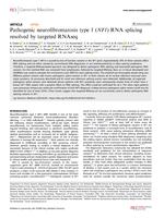 Pathogenic neurofibromatosis type 1 (NF1) RNA splicing resolved by targeted RNAseq