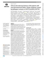 Clinical and molecular features of 66 patients with musculocontractural Ehlers-Danlos syndrome caused by pathogenic variants in CHST14 (mcEDS-CHST14)