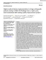 Digital medical history implementation to triage orthopaedic patients during COVID-19