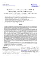 Spatial linear dark field control on Subaru/SCExAO