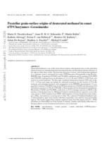 Prestellar grain-surface origins of deuterated methanol in comet 67P/Churyumov-Gerasimenko