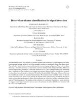 Better-than-chance classification for signal detection
