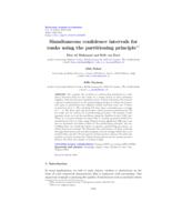 Simultaneous confidence intervals for ranks using the partitioning principle