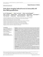 Echo planar imaging-induced errors in intracardiac 4D flow MRI quantification
