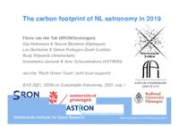 The carbon footprint of NL astronomy in 2019