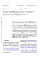 The first measurement of the quasar lifetime distribution