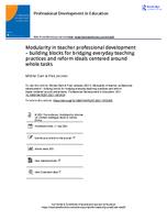 Modularity in teacher professional development - building blocks for bridging everyday teaching practices and reform ideals centered around whole tasks