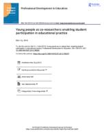 Young people as co-researchers: enabling student participation in educational practice