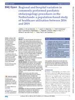 Regional and hospital variation in commonly performed paediatric otolaryngology procedures in the Netherlands