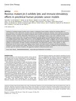Reovirus mutant jin-3 exhibits lytic and immune-stimulatory effects in preclinical human prostate cancer models