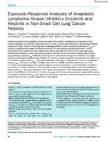 Exposure-response analyses of anaplastic lymphoma kinase inhibitors crizotinib and alectinib in non-small cell lung cancer patients