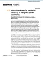 Neural networks for increased accuracy of allergenic pollen monitoring