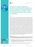 Comparison of genome-wide gene expression profiling by RNA Sequencing versus microarray in bronchial biopsies of COPD patients before and after inhaled corticosteroid treatment: does it provide new insights?