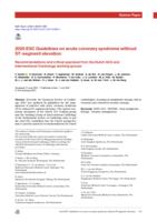 2020 ESC Guidelines on acute coronary syndrome without ST-segment elevation