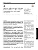 Relation of lipoprotein(a) levels to incident type 2 diabetes and modification by alirocumab treatment
