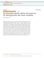 Sex-dimorphic genetic effects and novel loci for fasting glucose and insulin variability