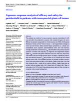 Exposure-response analysis of efficacy and safety for pexidartinib in patients with tenosynovial giant cell tumor