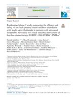 Randomised phase 2 study comparing the efficacy and safety of the oral tyrosine kinase inhibitor nintedanib with single agent ifosfamide in patients with advanced, inoperable, metastatic soft tissue sarcoma after failure of first-line chemotherapy