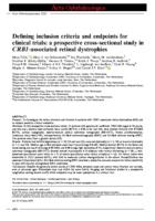 Defining inclusion criteria and endpoints for clinical trials