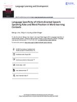 Language specificity of infant-directed speech