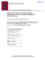 Teacher learning in the context of teacher collaboration