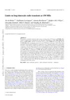 Limits on long-time-scale radio transients at 150 MHz using the TGSS ADR1 and LoTSS DR2 catalogues
