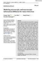 Modeling microscopic and macroscopic information diffusion for rumor detection