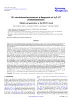 OH mid-infrared emission as a diagnostic of H2O UV photodissociation