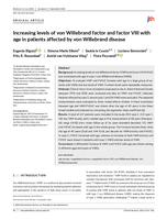 Increasing levels of von Willebrand factor and factor VIII with age in patients affected by von Willebrand disease