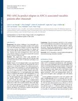 Proteinase-3-anti-neutrophil cytoplasmic antibodies (PR3-ANCAs) predict relapses in ANCA-associated vasculitis patients after rituximab