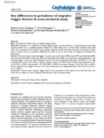Sex differences in prevalence of migraine trigger factors
