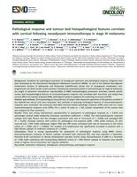 Pathological response and tumour bed histopathological features correlate with survival following neoadjuvant immunotherapy in stage III melanoma