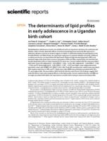 The determinants of lipid profiles in early adolescence in a Ugandan birth cohort