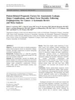 Patient-related prognostic factors for anastomotic leakage, major complications, and short-term mortality following esophagectomy for cancer