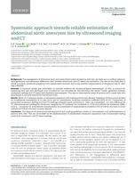 Systematic approach towards reliable estimation of abdominal aortic aneurysm size by ultrasound imaging and CT