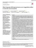 Effect of gender-affirming hormone use on coagulation profiles in transmen and transwomen