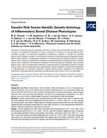 Genetic risk scores identify genetic aetiology of inflammatory bowel disease phenotypes