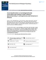 Social dysfunction is transdiagnostically associated with default mode network dysconnectivity in schizophrenia and Alzheimer's disease