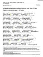 Subcortical volumes across the lifespan