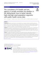 The cumulation of ill health and low agency in socially excluded city dwellers in the Netherlands