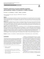 Predictive performance of parent-metabolite population pharmacokinetic models of (S)-ketamine in healthy volunteers