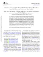 Prevalence of anxiety disorders and subthreshold anxiety throughout later life: systematic review and meta-analysis