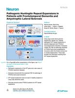 Pathogenic huntingtin repeat expansion in patients with frontotemporal dementia and amyotrophic lateral sclerosis