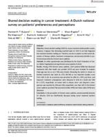 Shared decision making in cancer treatment