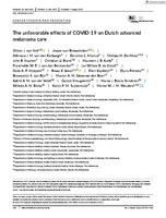 The unfavorable effects of COVID-19 on Dutch advanced melanoma care