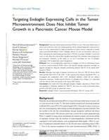 Targeting endoglin expressing cells in the tumor microenvironment does not inhibit tumor growth in a pancreatic cancer mouse model