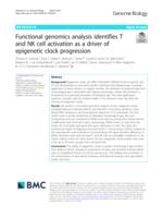 Functional genomics analysis identifies T and NK cell activation as a driver of epigenetic clock progression