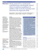 Study protocol for a randomised controlled trial evaluating the clinical effect of antibiotic prophylaxis in children with recurrent respiratory tract infections