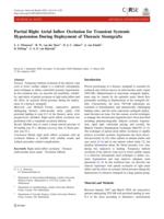 Partial right atrial inflow occlusion for transient systemic hypotension during deployment of thoracic stentgrafts