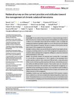 National survey on the current practice and attitudes toward the management of chronic subdural hematoma